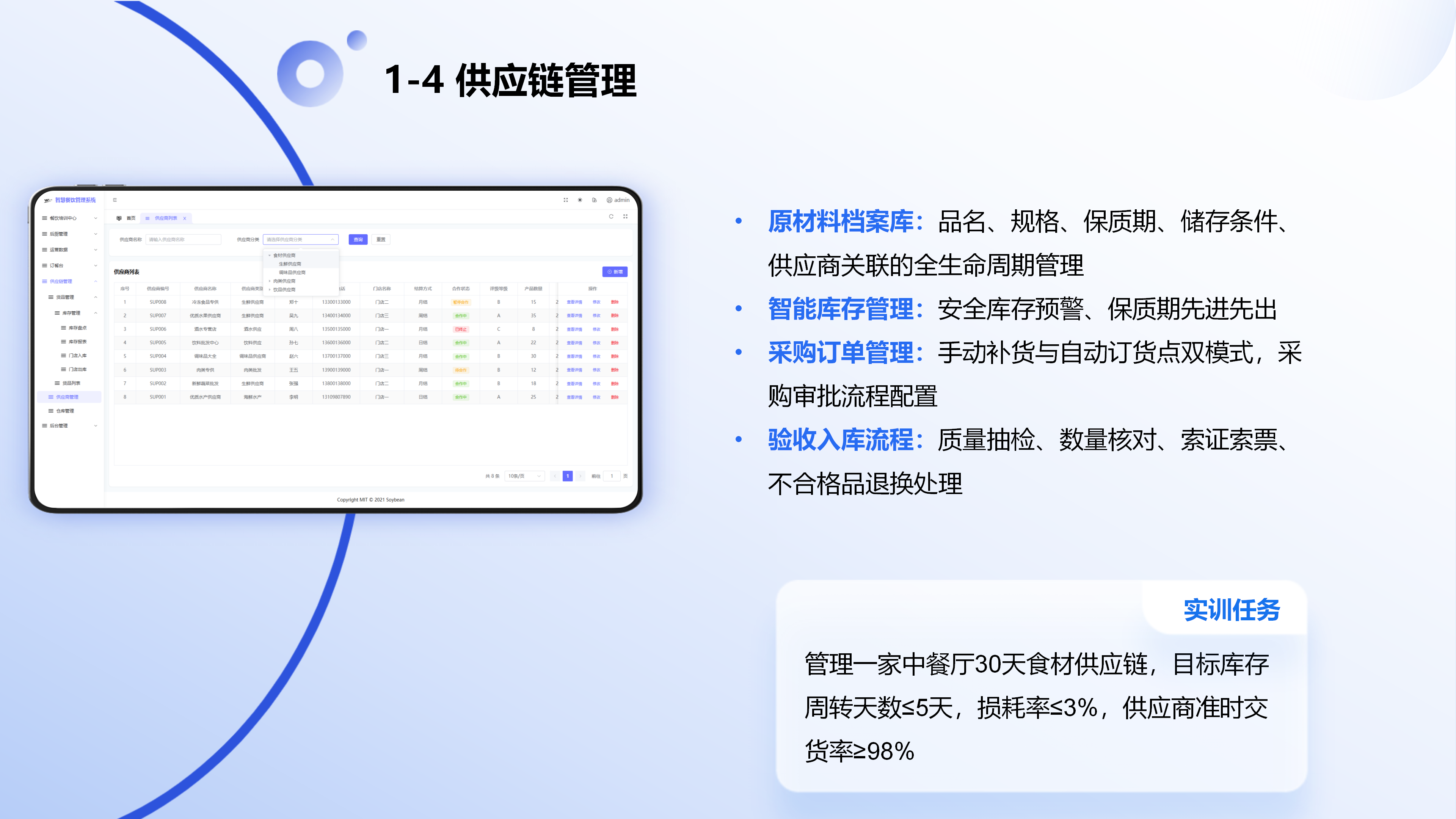 餐饮智能管理实训系统解决方案图片 7